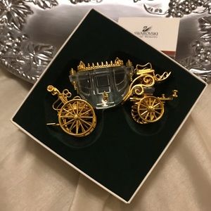 Swarovski Figurine Crystal Memories Gold Journeys Carriage